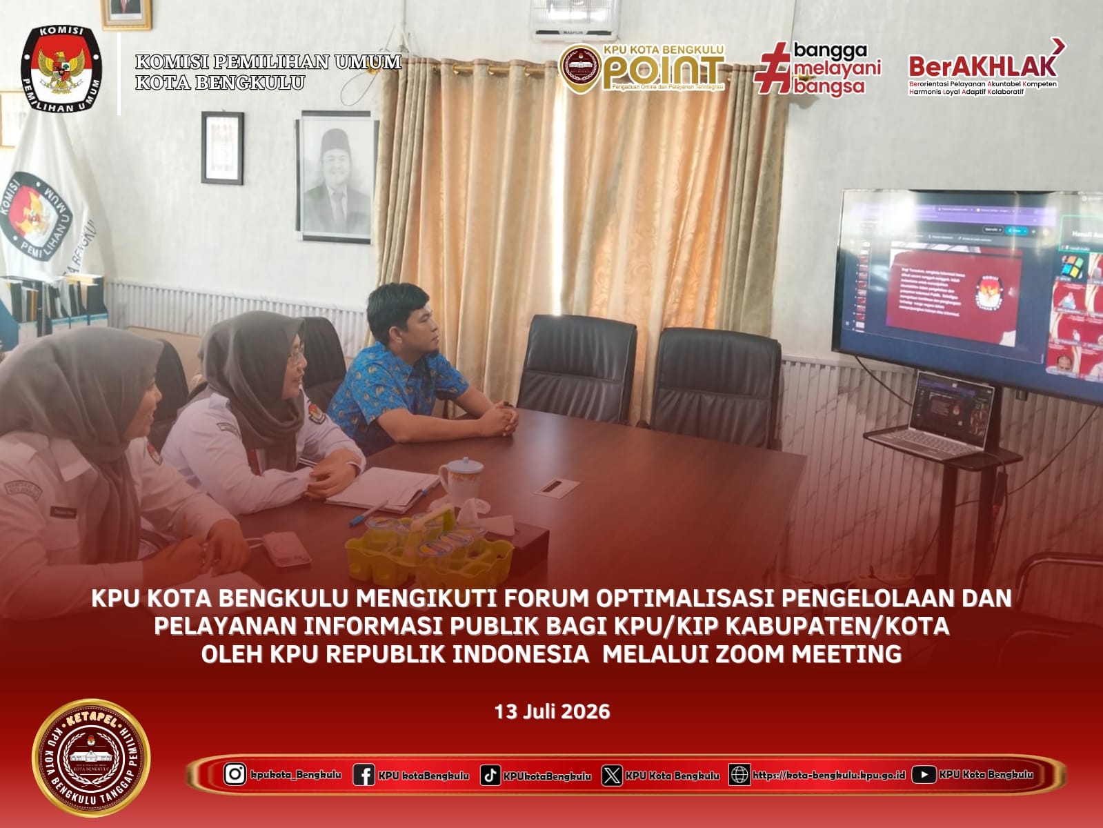 Forum Optimalisasi Pengelolaan dan Pelayanan Informasi Publik bagi KPU/KIP Kabupaten/Kota.